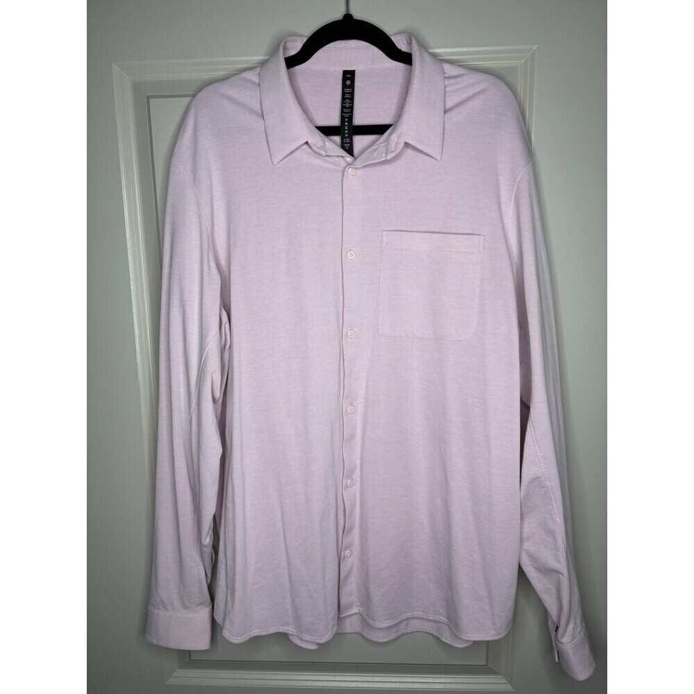 Lululemon Commission Long Sleeve Shirt Brier Rose / White Size XXL